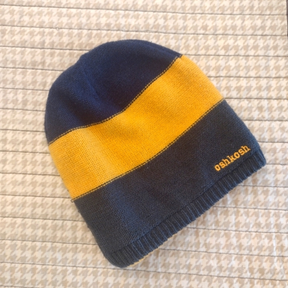 Oshkosh Kids Beanie Blue, Gray, Yellow